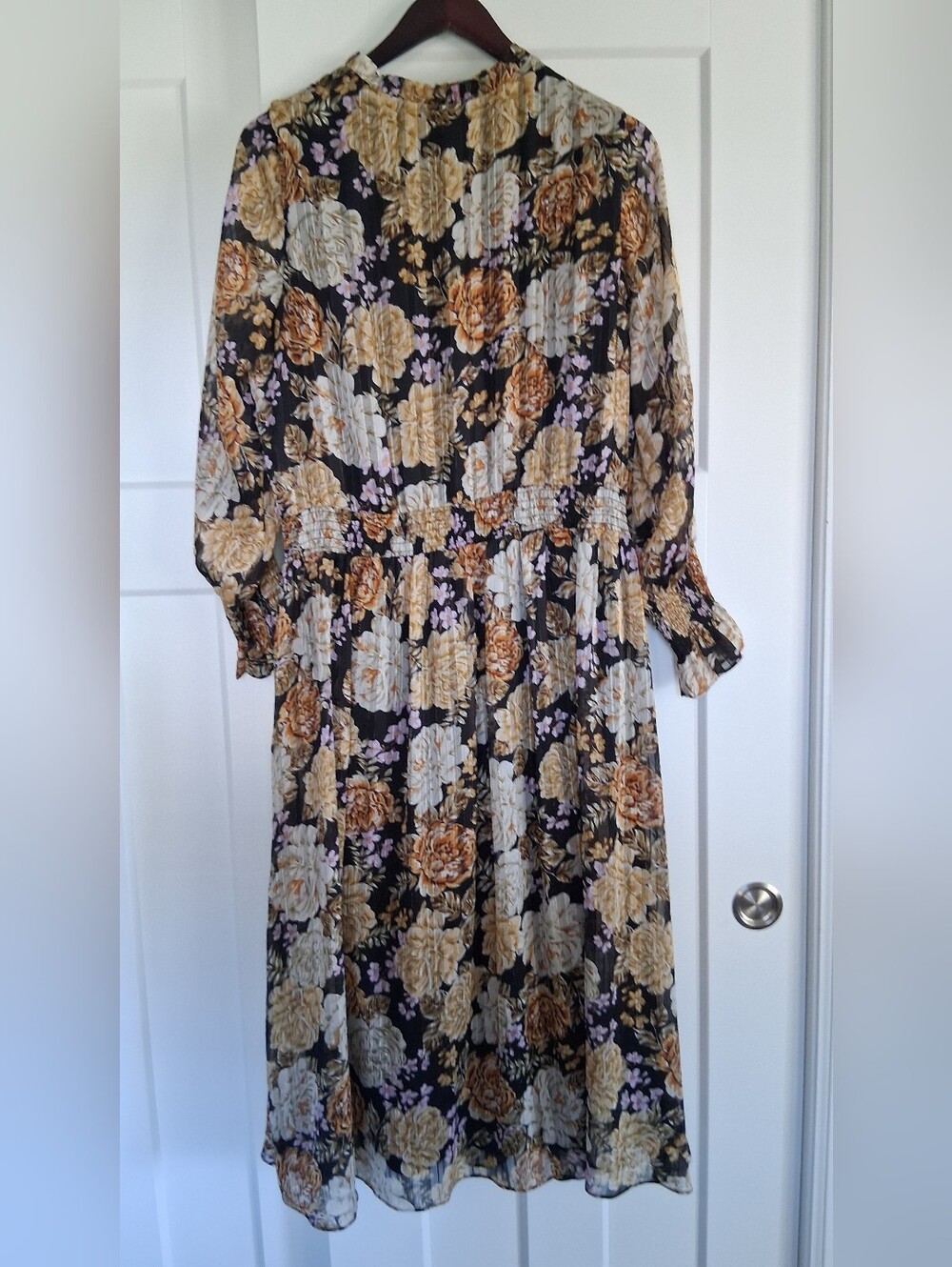 Boho Floral Maxi Dress with Blooms Size 16 Plus Size Summer Wedding Guest Outfit - Picture 4 of 10